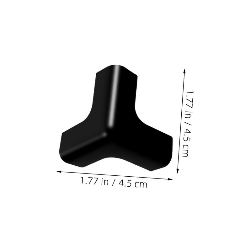 Luxshiny 8 Pcs Black T-Shaped Corner Protectors Babyproofing Furniture Safety Cushions for Tables - Image 3