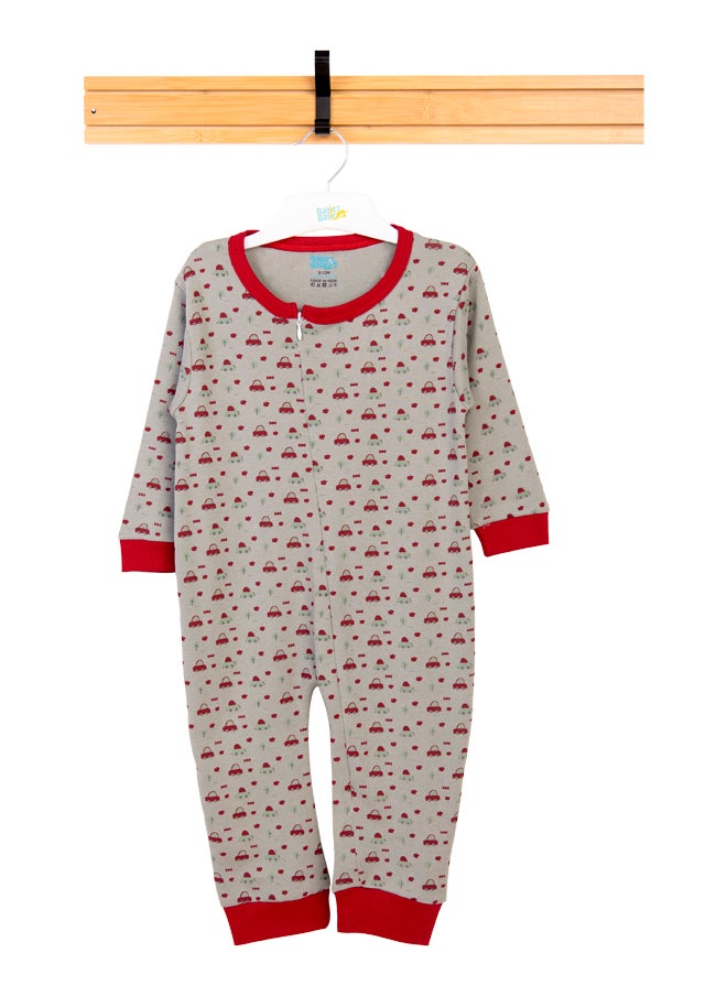 Babies Basic 100% Cotton Printed Long Sleeves Jumpsuit/Romper/Sleepsuit For Babies  - Image 1