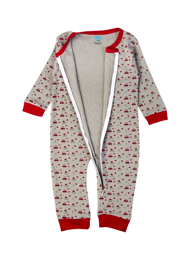 Babies Basic 100% Cotton Printed Long Sleeves Jumpsuit/Romper/Sleepsuit For Babies