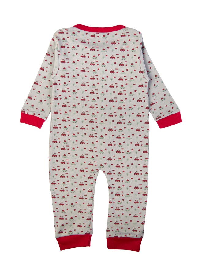 Babies Basic 100% Cotton Printed Long Sleeves Jumpsuit/Romper/Sleepsuit For Babies  - Image 3