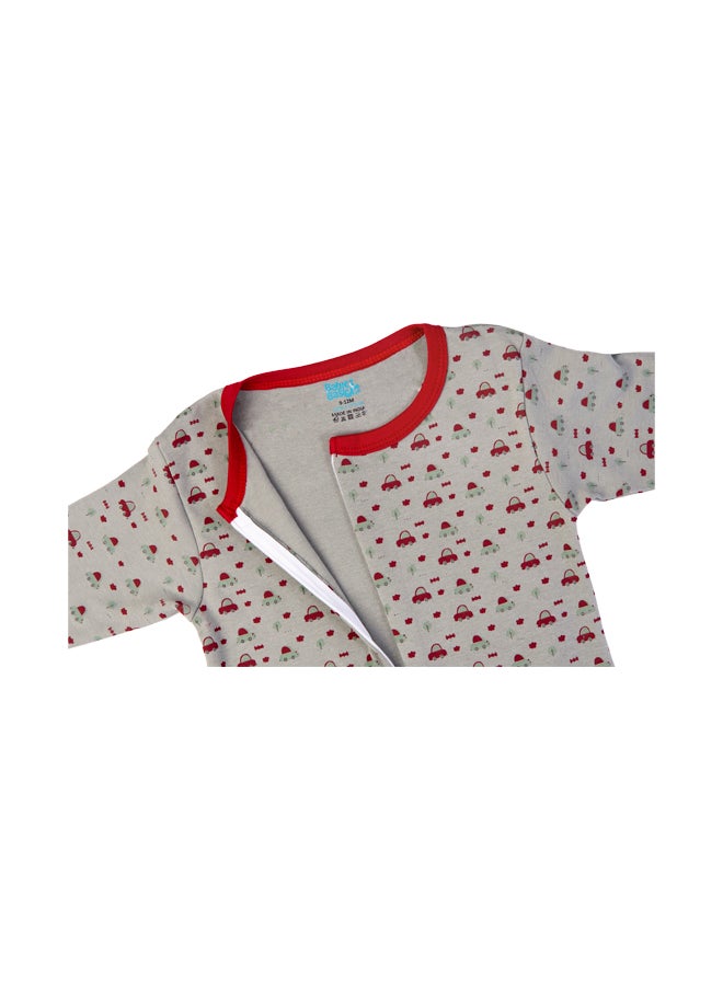 Babies Basic 100% Cotton Printed Long Sleeves Jumpsuit/Romper/Sleepsuit For Babies  - Image 4