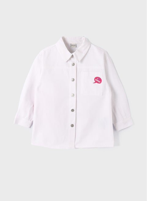 K-Pop Printed Long Sleeve Girls' Shirt