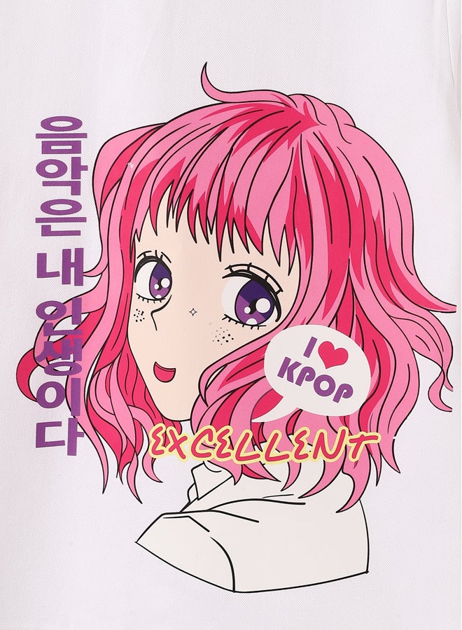 LC WAIKIKI K-Pop Printed Long Sleeve Girls' Shirt - Image 3