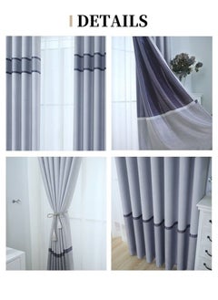 GOLDEN MILLION Grommet Blackout Window Curtains Noise Reduction Window Drapes Thermal Insulated Darkening Curtains 1 Panel  - Image 4