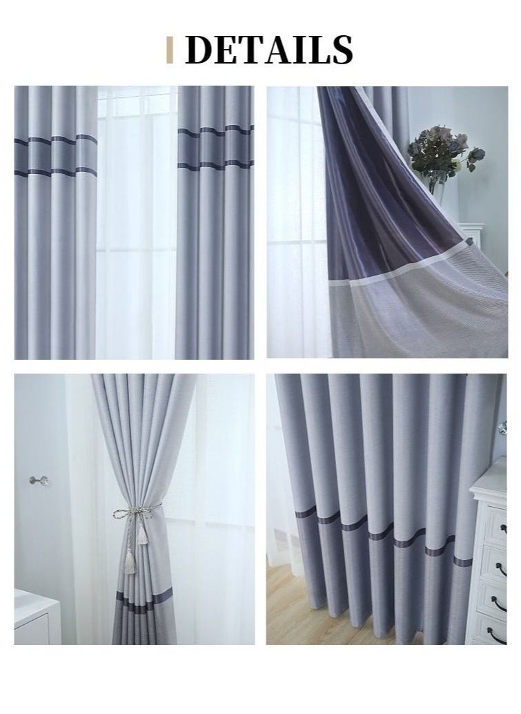 GOLDEN MILLION - Grommet Blackout Window Curtains Noise Reduction Window Drapes Thermal Insulated Darkening Curtains 1 Panel - Image 1