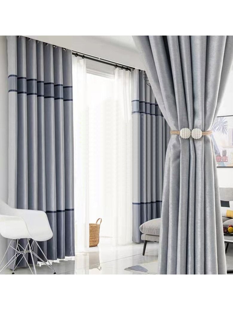 GOLDEN MILLION - Grommet Blackout Window Curtains Noise Reduction Window Drapes Thermal Insulated Darkening Curtains 1 Panel - Image 1