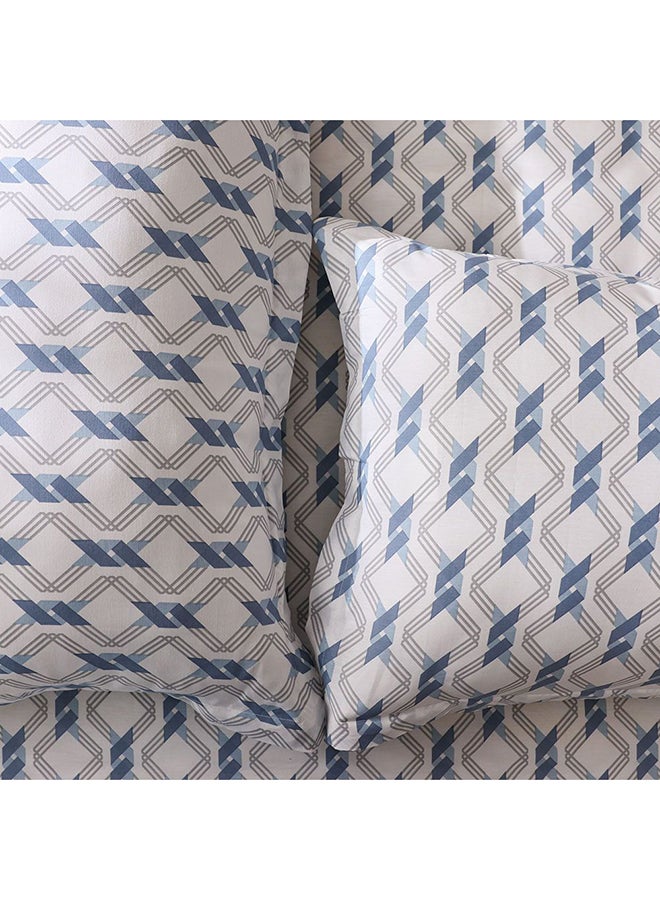 DANUBE HOME Danube Home Bliss 3 Piece King Fitted Sheet Set 180x200 cm Lt. Blue | Cotton /Viscos -180 Thread Count Bedding Set For Bedroom  - Image 3