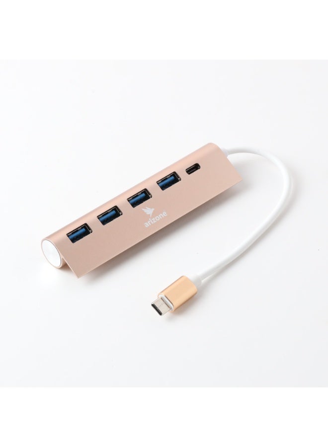 USB HUB T-3608 (5 PORT HUB) 1*USB 3.0/3*USB 2.0/1*USB-C - Image 1