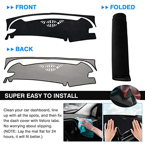 Autorder Dashboard Cover Mat for 2023 2024 2025 Kia Sportage Accessories Dash Cover Flannel Dash Mat Sunshade Glare UV Rays Protector - Image 5