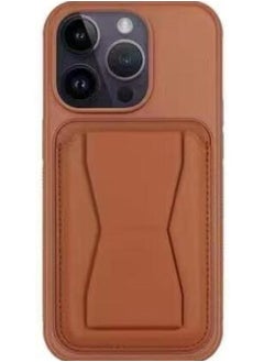 MYK MYK Wallet Case Compatible with iPhone11 pro max, Leather Case with Card Holder, Magnetic Detachable Card Slot with Stand (Brown)  - Image 1