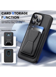 MYK MYK Wallet Case Compatible with iPhone11 pro max, Leather Case with Card Holder, Magnetic Detachable Card Slot with Stand (Brown)  - Image 4