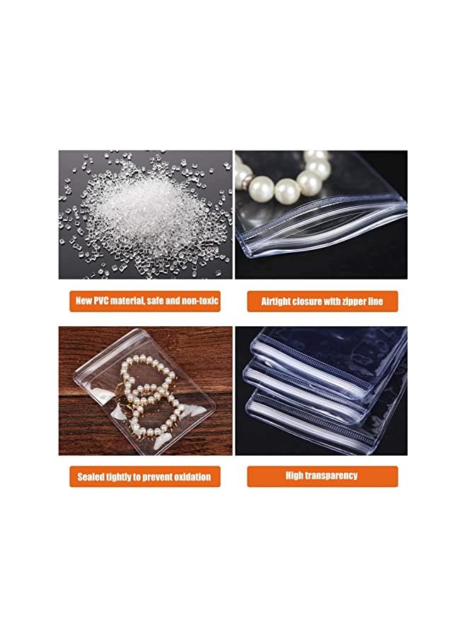 IAF Travel Jewelry Organizer，Anti Oxidation Jewelry Storage Organizer Bag ，Transparent Jewelry Storage Book（84 Grids+40 Pack PVC Clear Jewelry bag） - Image 3