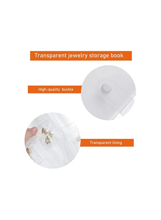 IAF Travel Jewelry Organizer，Anti Oxidation Jewelry Storage Organizer Bag ，Transparent Jewelry Storage Book（84 Grids+40 Pack PVC Clear Jewelry bag） - Image 2