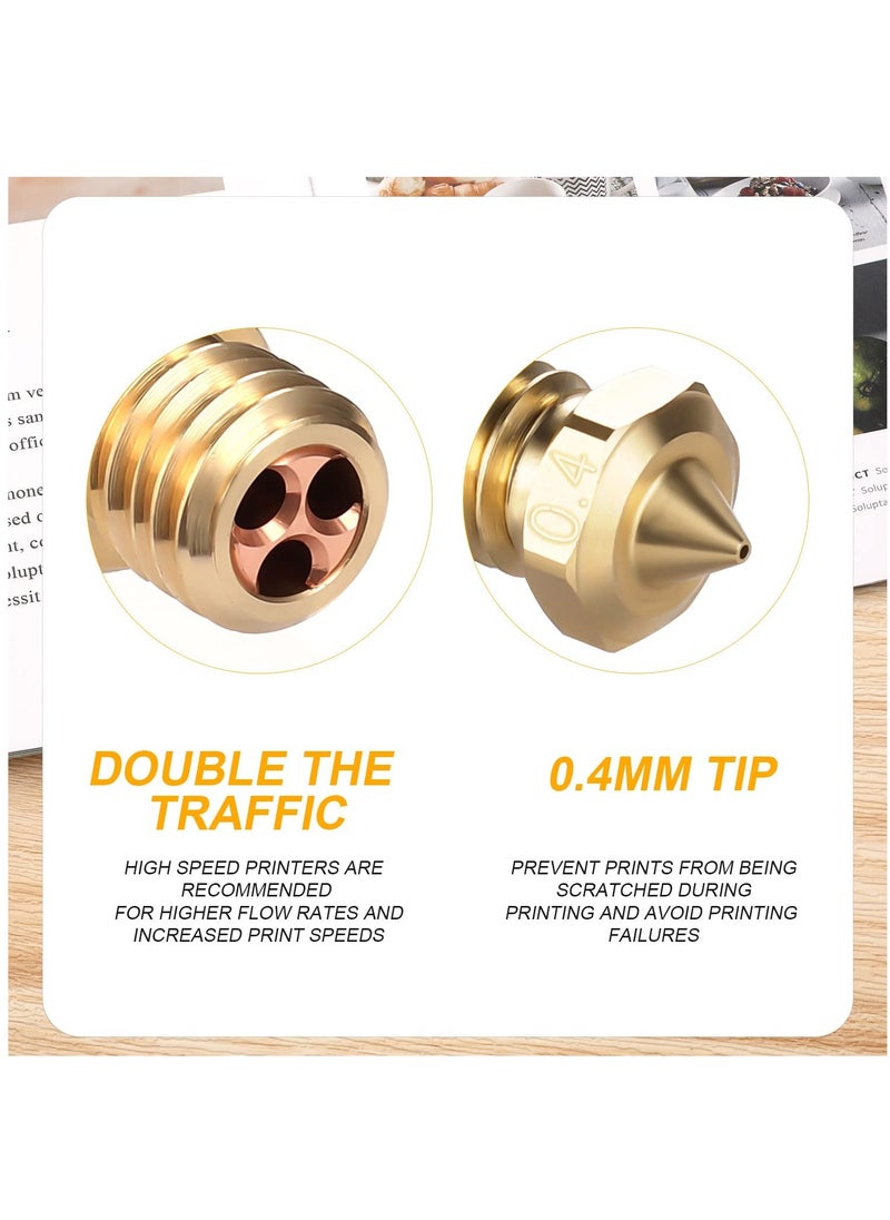 KASTWAVE 3D Printer Nozzles Extruder Nozzles for V5 V6 0.4mm for 1.75mm Filament Printer High FlowContains 5pcs Copper Nozzle with 2pcs Steel Needle Packed Storage Box 3D Printer Parts  - Image 4
