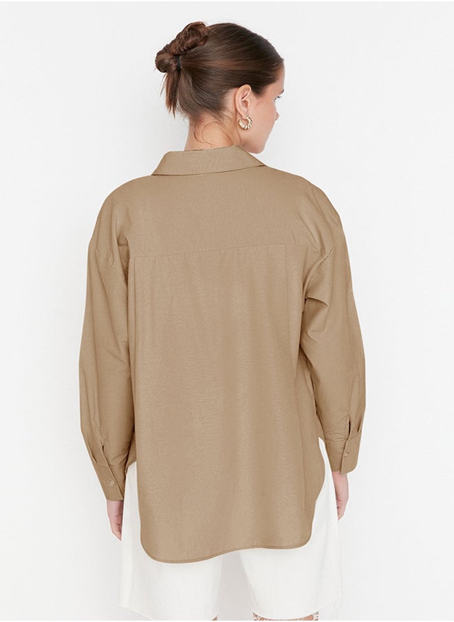 trendyol - Shirt - Brown - Oversize - Image 1