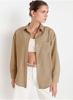 trendyol Shirt - Brown - Oversize  - Image 2