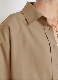 trendyol Shirt - Brown - Oversize  - Image 4