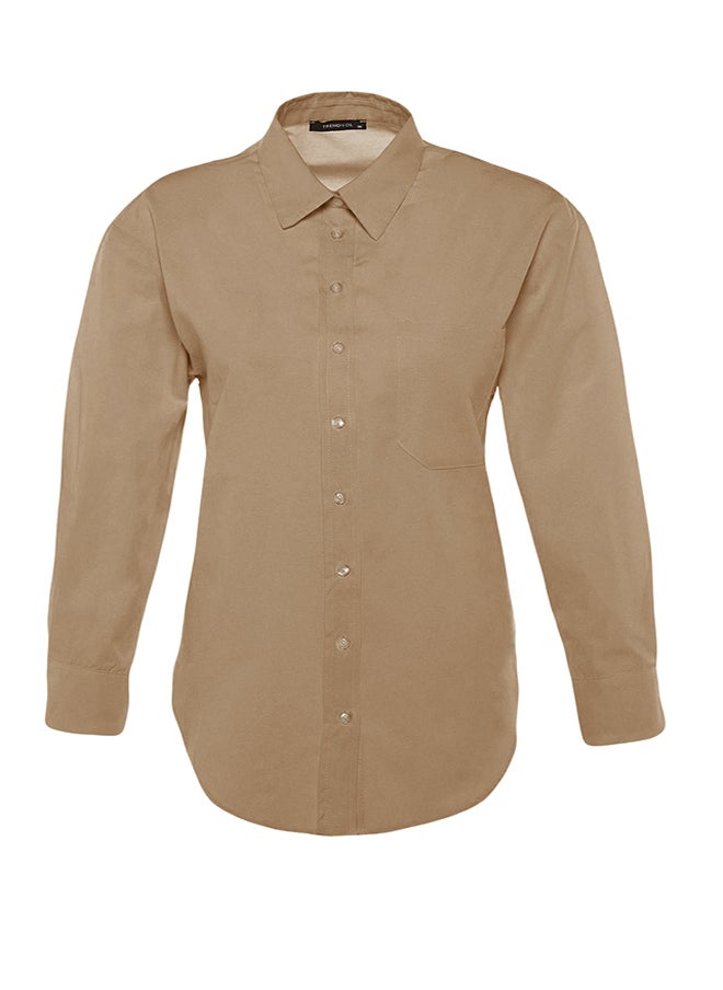 trendyol - Shirt - Brown - Oversize - Image 1