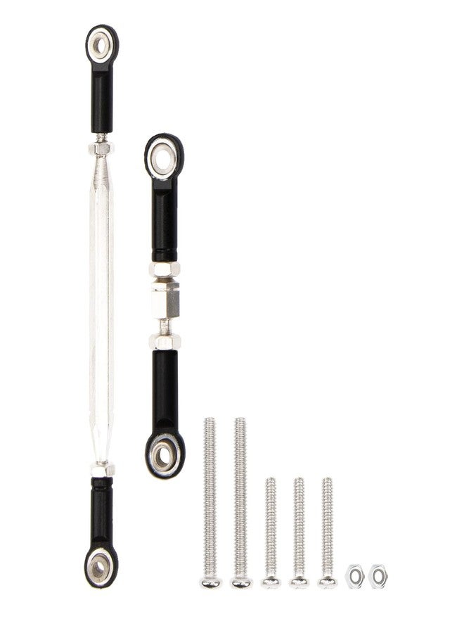 Vgoohobby Metal Adjustable Turnbuckles Camber Links Pull Rod Steering Servo Linkages Tie Rod Compatible with MN Model D90 99S MN90 1/12 RC Crawler Car (Black) - Image 4