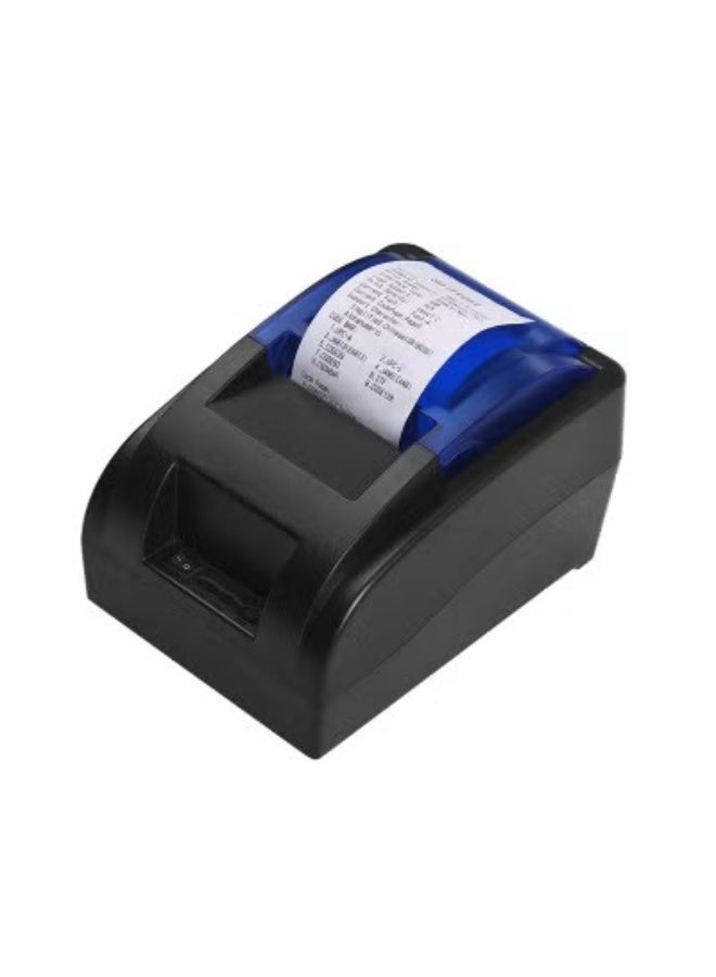 طابعة إيصالات حرارية محمولة لاسلكية بلوتوث USB مع واجهة إيثرنت مع قاطع تلقائي 5.8 سم سوداء - Image 1