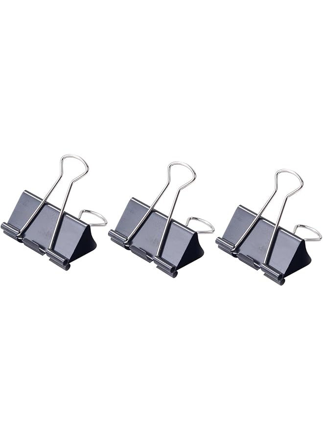 Deli Paper Binder Clips 51 Mm Size Black - Image 2