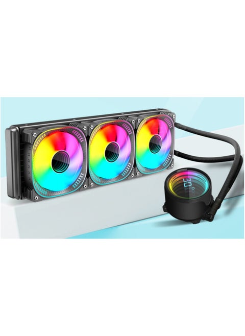 360 digital display water cooling radiator computer ARGB temperature display lens multi-platform integrated CPU radiator