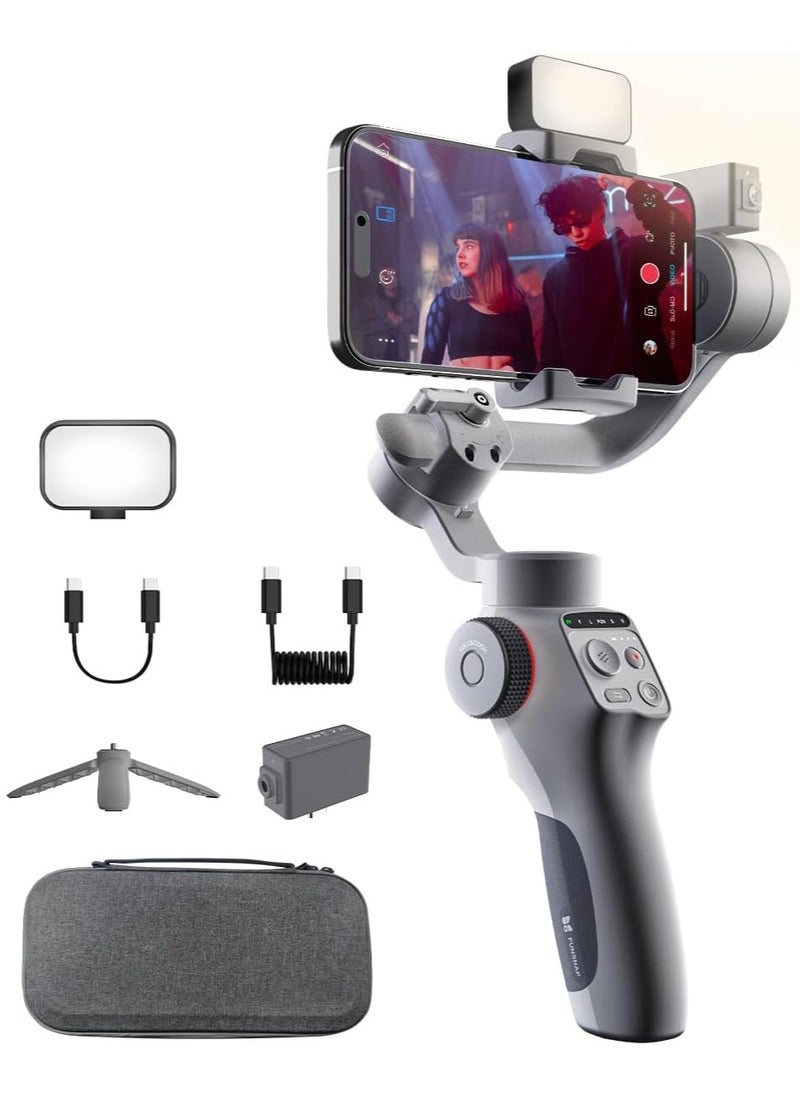 C05 Gimbal Stabilizer for Smartphone, iPhone Gimbal w/Focus Wheel Face/Object Tracking Gimbal for iPhone 15 14 Pro Max/Android 3-Axis Handheld Phone Gimbal for Video Recording - pzsku/Z345CBFDFBD8653075B7AZ/45/_/1731493054/7ae4c16f-500c-40f0-bea6-45224b9f38f0