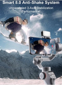 FUNSNAP C05 Gimbal Stabilizer for Smartphone, iPhone Gimbal w/Focus Wheel Face/Object Tracking Gimbal for iPhone 15 14 Pro Max/Android 3-Axis Handheld Phone Gimbal for Video Recording  - Image 3
