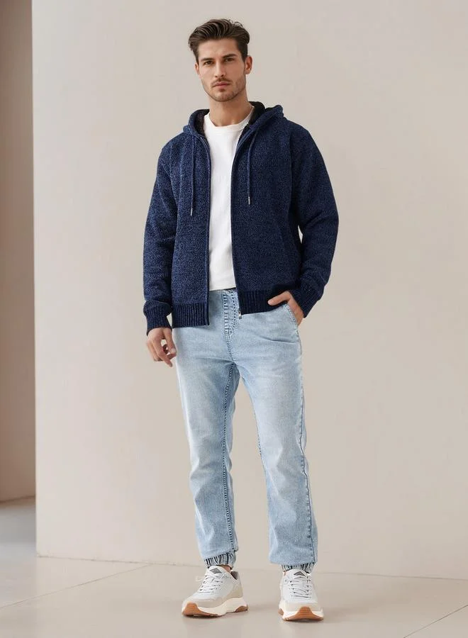 سبلاش فيڤ هودي رجالي محبوك بنقوش من البوليستر