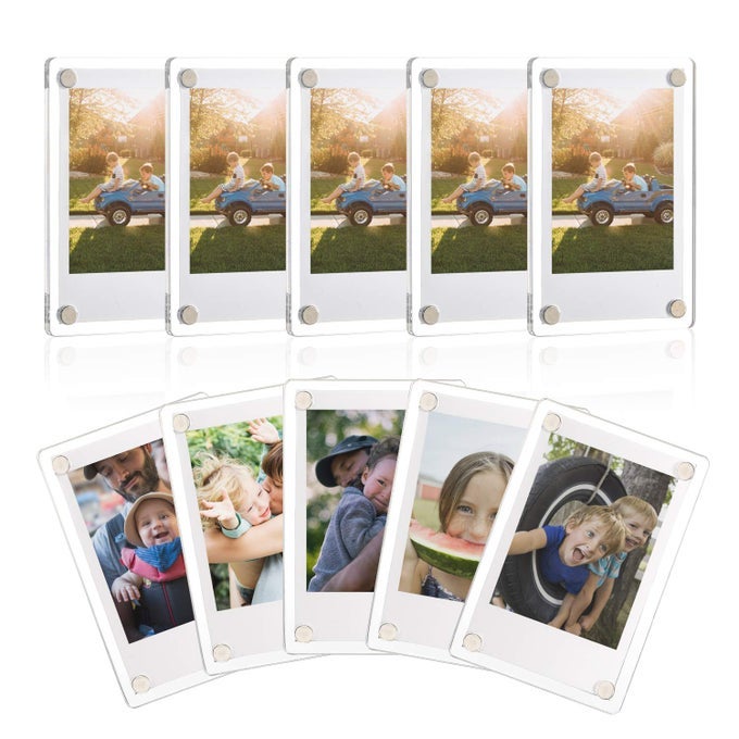 ACRYLIC FRIDGE MAGNETIC FRAME DOUBLE SIDED PHOTO REFRIGERATOR MAGNET PICTURE FRAME FOR FUJIFILM INSTAX MINI 236 X 354 INCH PACK OF 10