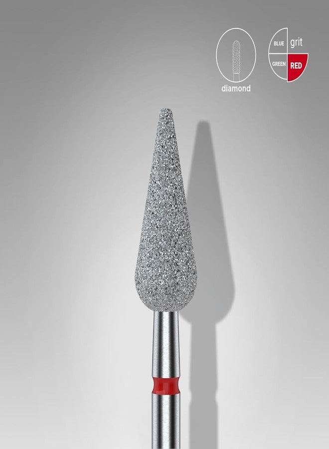 STALEKS PRO Expert Diamond Nail Drill Bit (Sharp Pear, Red) – Soft Abrasiveness for Cuticle, Sidewall, Epidermis Cleansing & Versatile Hardware Manicure/Pedicure - Image 2