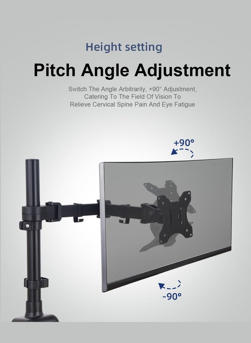 FlashHawk Dual Monitor Stand, Holds 2 Monitors up to 32 inch,VESA 75 * 75/100 * 100mm, Each Arm Holds up to 9 Kg Monitor Stand for Home Office - Image 3