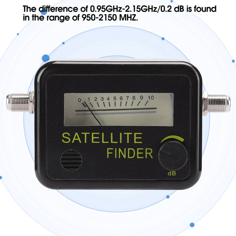 9501 Sensitive Satellite Finder Signal Strength Meter Black with Digital Screen - Image 2