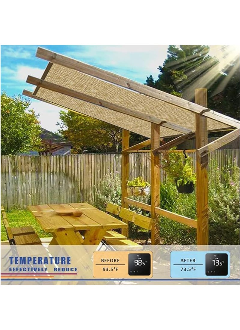 TAPIT 3mx5m Sun Shade Sails, Garden Shade Mesh Netting, Outdoor UV Block Sunshade Cloth for Backyard Yard Deck Patio Garden Outdoor Activities and Facility  - Image 5