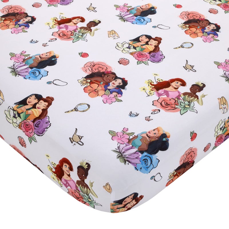 NoJo Disney Alice's Wonderland Bakery Tea Party Pink and Purple 4 Piece Toddler Bed Set - Comforter, Fitted Bottom Sheet, Flat Top Sheet, and Reversible Pillowcase - Image 3