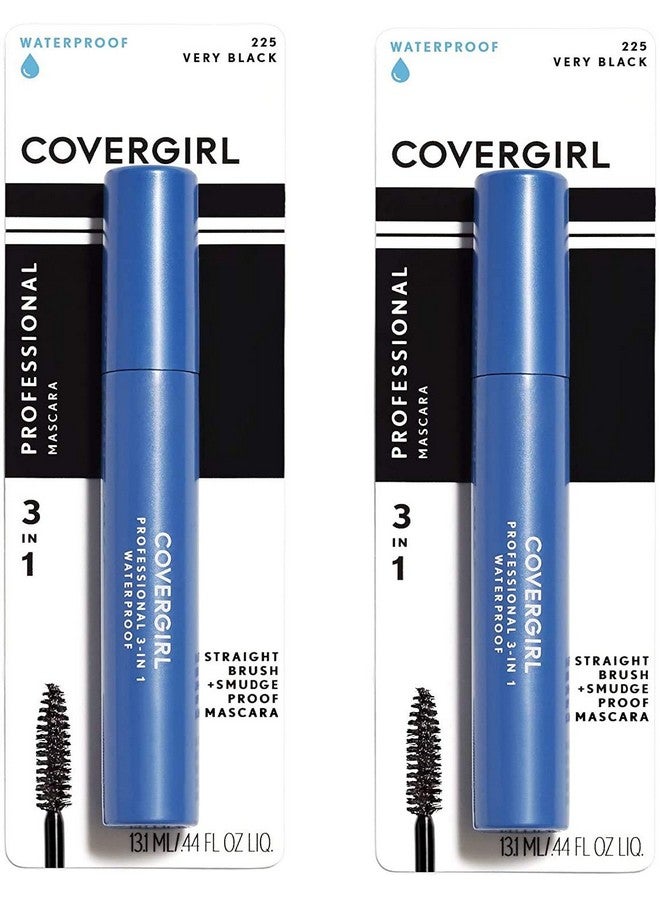 كفر جيرل ماسكارا كوفر جيرل الاحترافية متعددة الاستخدامات ومقاومة للماء، لون أسود داكن 225، عبوة من قطعتين - Image 3