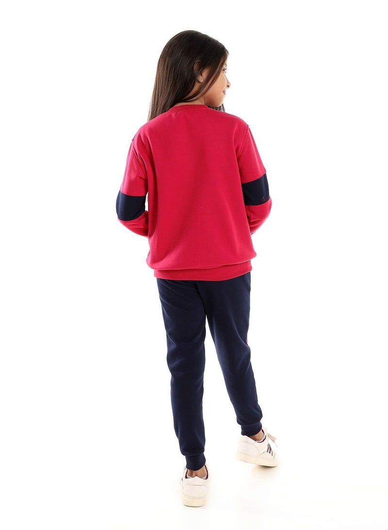 Caesar Printed Girls Training Suit  With Pocket - Image 3
