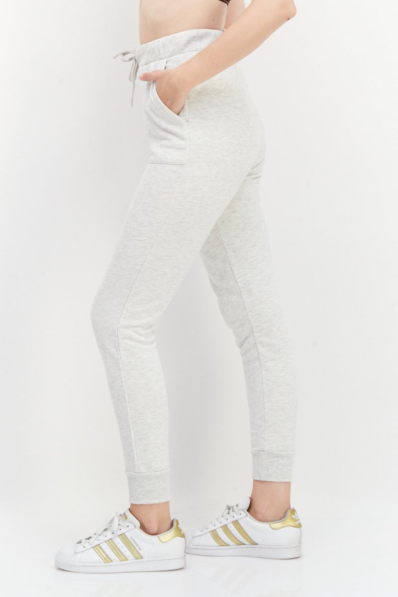 NA-KD Women Regular Fit Solid Jogger Pant, Grey - Image 4