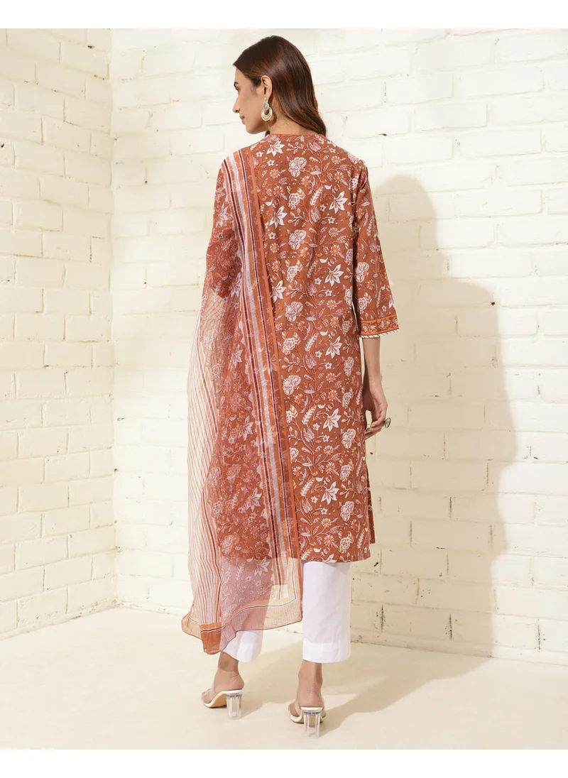Fabindia Printed Dupatta & Kurta Set