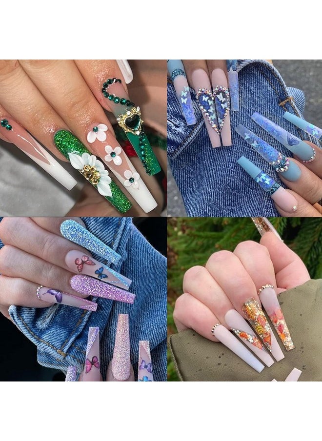 UNA GELLA - Extra Long Coffin Nail Tips No C Curve 504Pcs Xxl Coffin Nails Half Cover Long Coffin Gel X Nails Tips Clear Fake False Nails Long Gel Extensions For Nail Art Salon Home Diy No Need File - Image 1