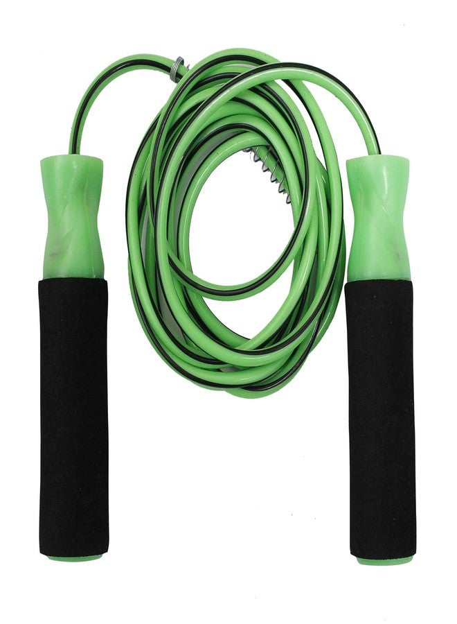 NKT Skipping Rope with Plastic Handle & Foam Grip(Dual Shade Colour) | Man, Woman & Kids | Idol for Gym & Outdoor COLOUR GREEN 006 - Image 1