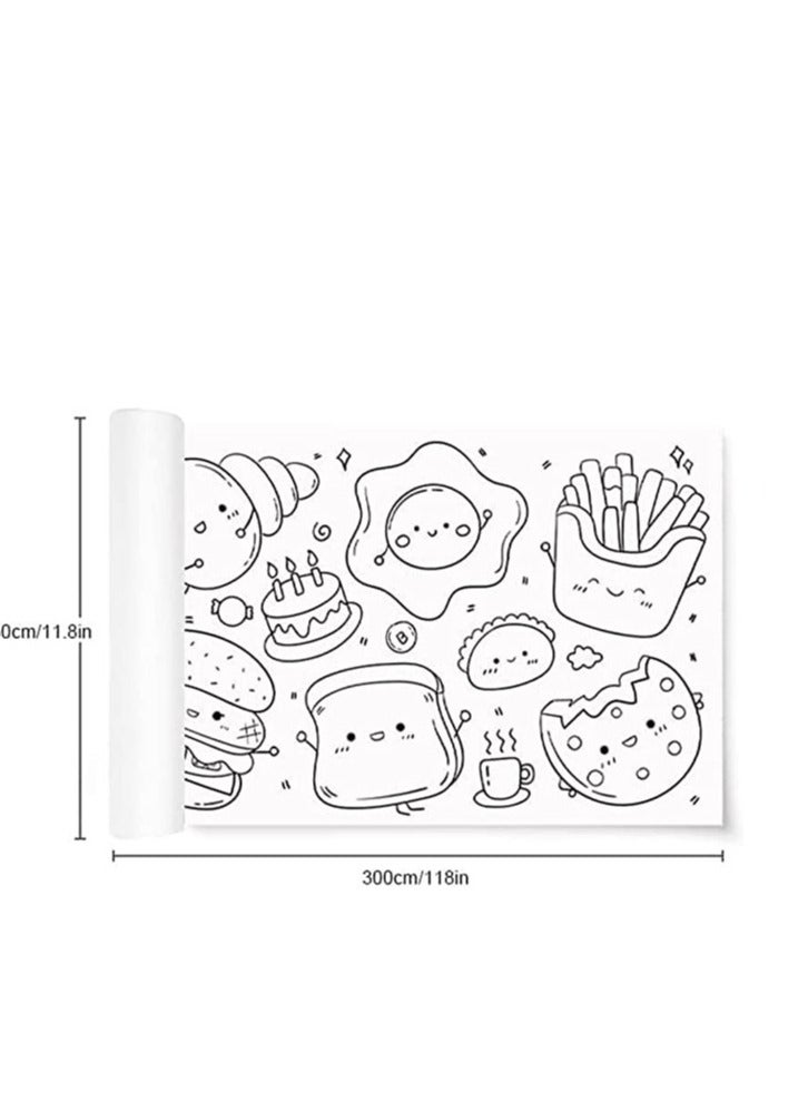 Generic Children's Drawing Roll Drawing Paper Roll DIY Painting Drawing Paper Filling Paper Early Educational Drawing Book for Kids 