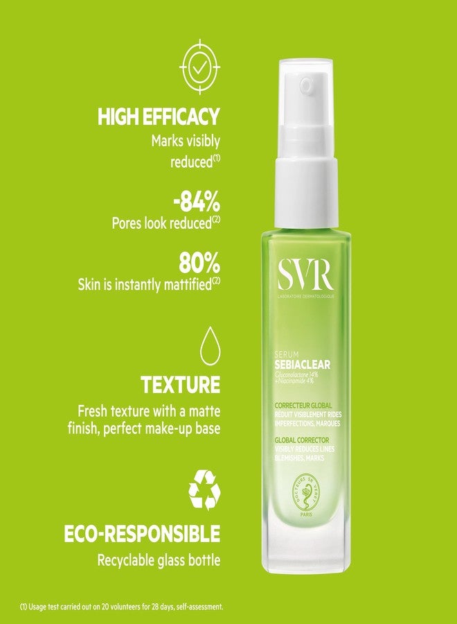 SVR Sebiaclear Face Serum. Retinol Alternative with Niacinamide & Hyaluronic Acid For Sensitive Oily Skin. Reduce the Appearance of Fine Lines, Wrinkles, Control Breakouts & Unclog Pores, 1 fl.oz - Image 5