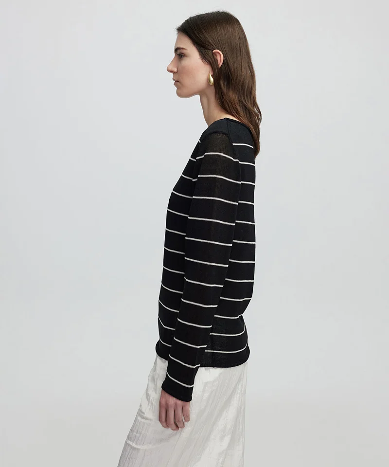 Ipekyol  Striped Knit Sweater for Women | Best Price UAE