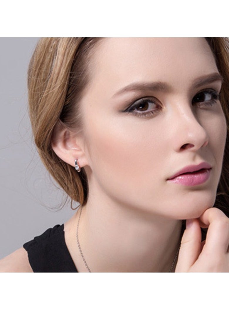 xozgdovg - Mobius ring diamond design fashion temperament light luxury earrings - Image 1