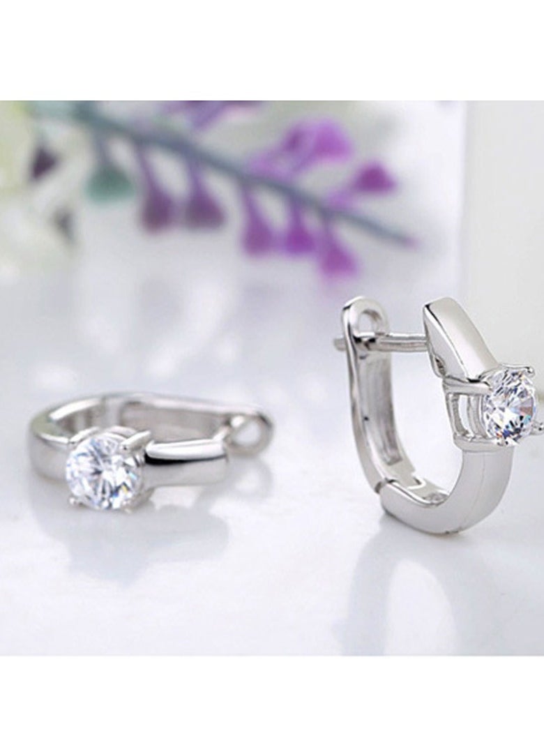 xozgdovg - Mobius ring diamond design fashion temperament light luxury earrings - Image 1