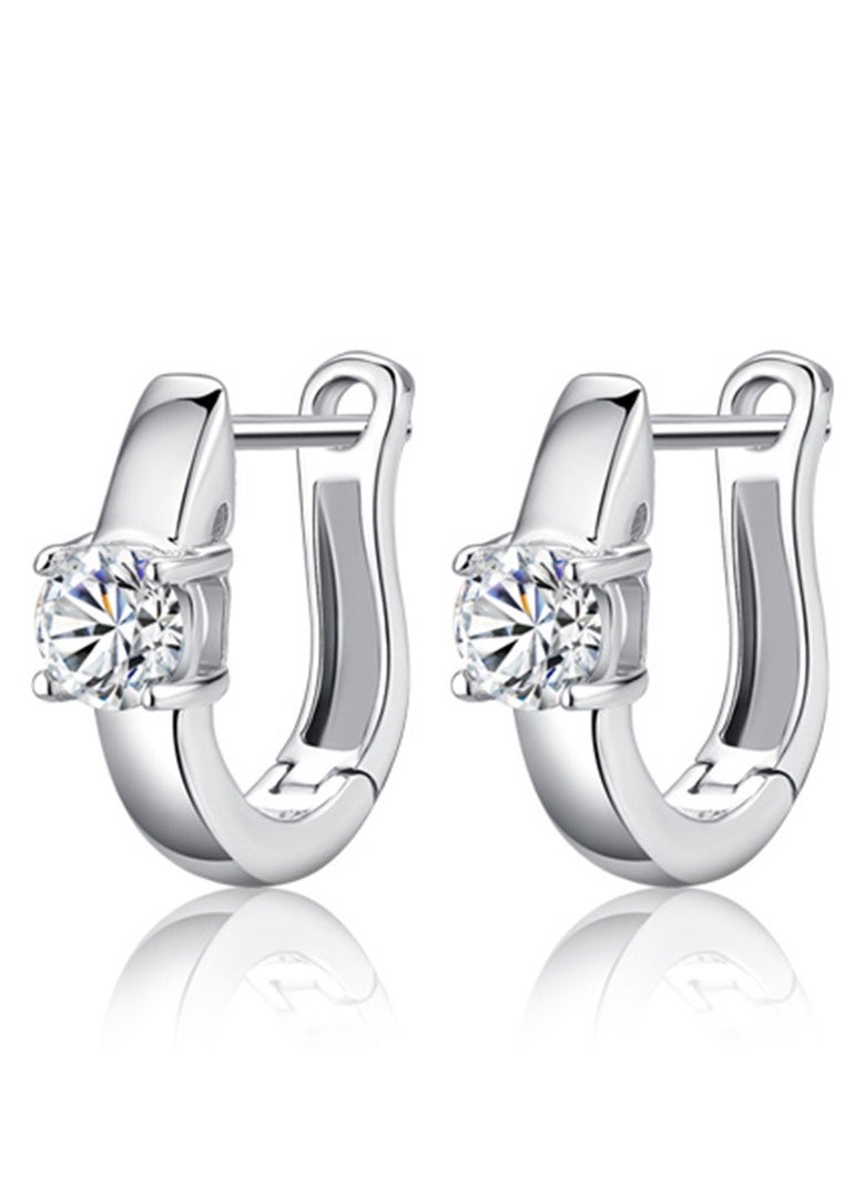 xozgdovg - Mobius ring diamond design fashion temperament light luxury earrings - Image 1
