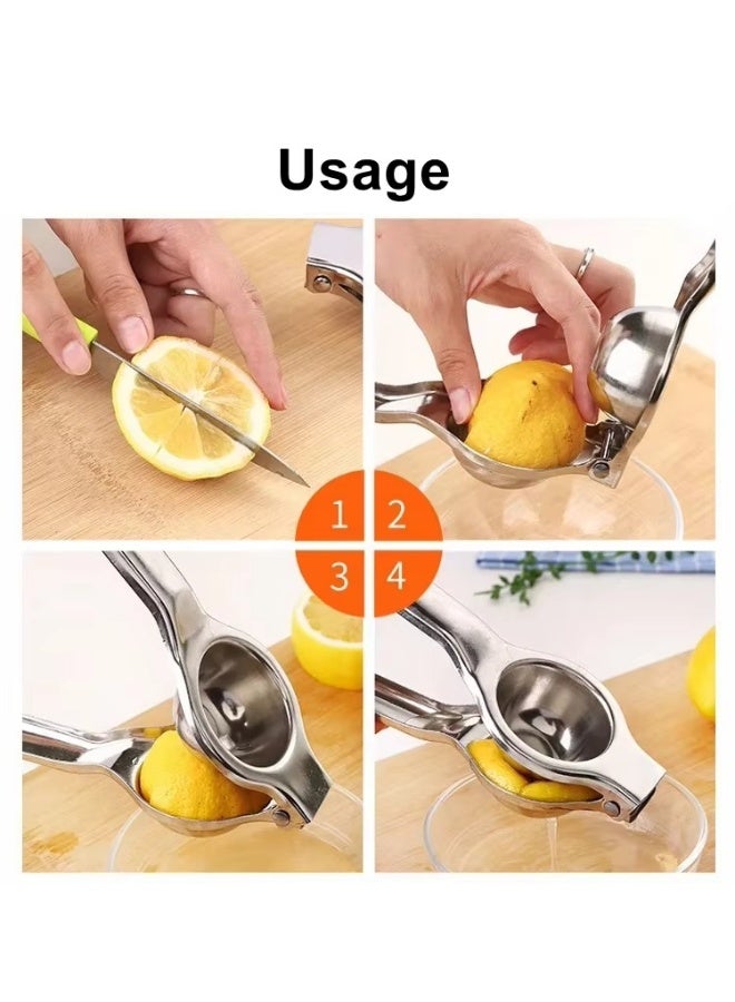 Home Stainless Steel Lemon Squeezer, Manual Hand Press Citrus Juicer for Lemons and Limes, Durable & Easy to Clean - Image 2