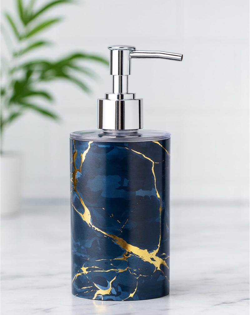 Emoh Roced Liquid Soap Dispenser 250ML – Refillable Unbreakable Plastic Bottle for Handwash, Sanitizer, Lotion, Shampoo – Bathroom, Kitchen, Sink, Shower, Wash Basin (Grey Marble, Pack of 1) - Image 1