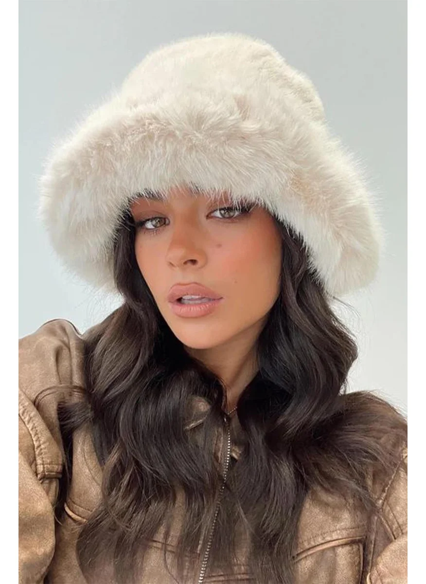 Bahels Beige Viral Russian Kalpak Hat